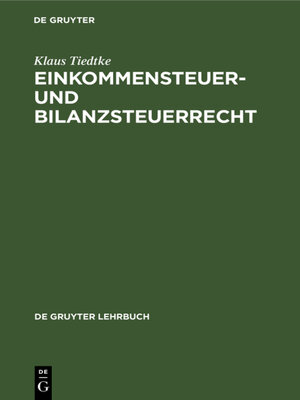 cover image of Einkommensteuer- und Bilanzsteuerrecht